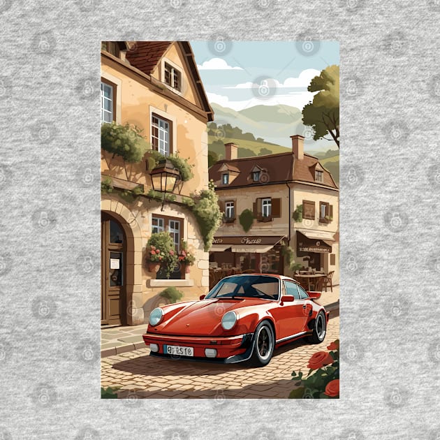 Red German Classic Sports Car Poster by VENZ0LIC